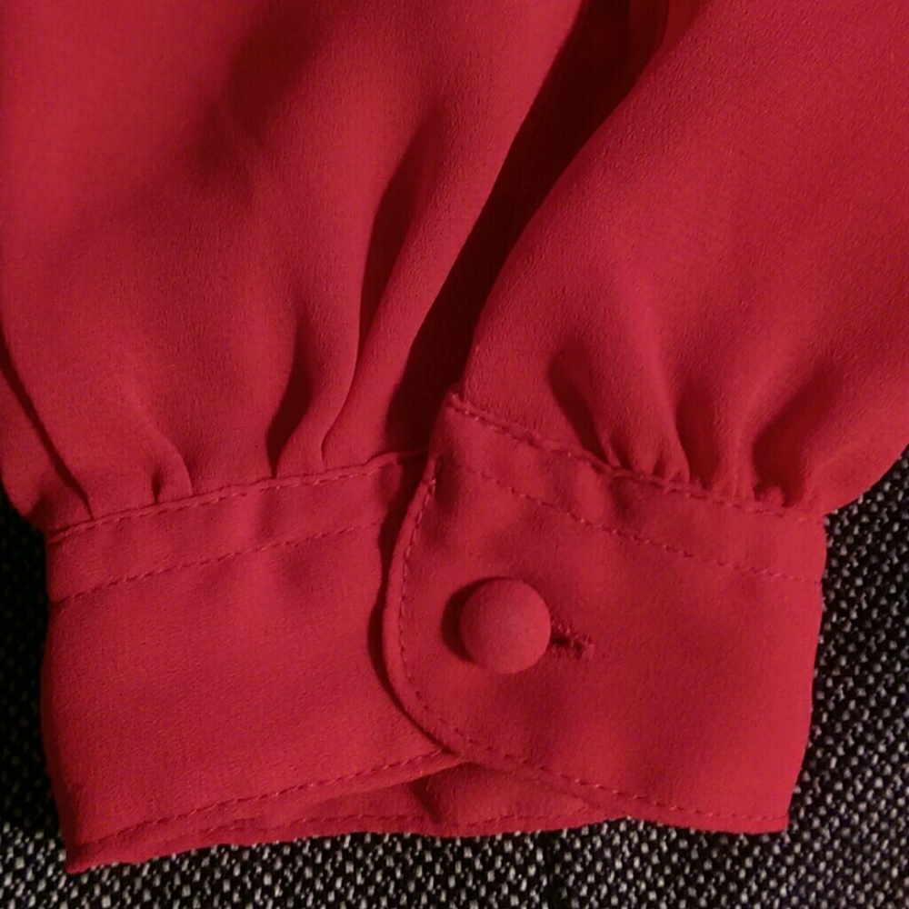Vintage Red Blouse - Picture 4 of 5